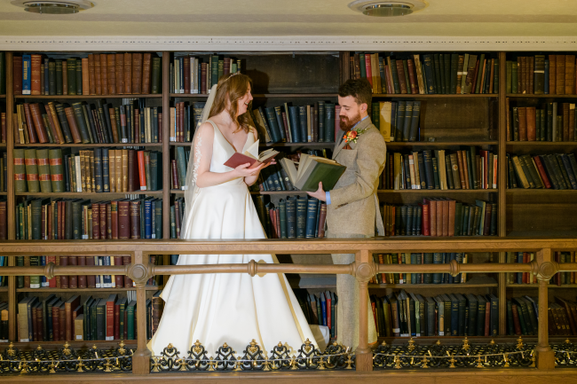 wedding in the lower library